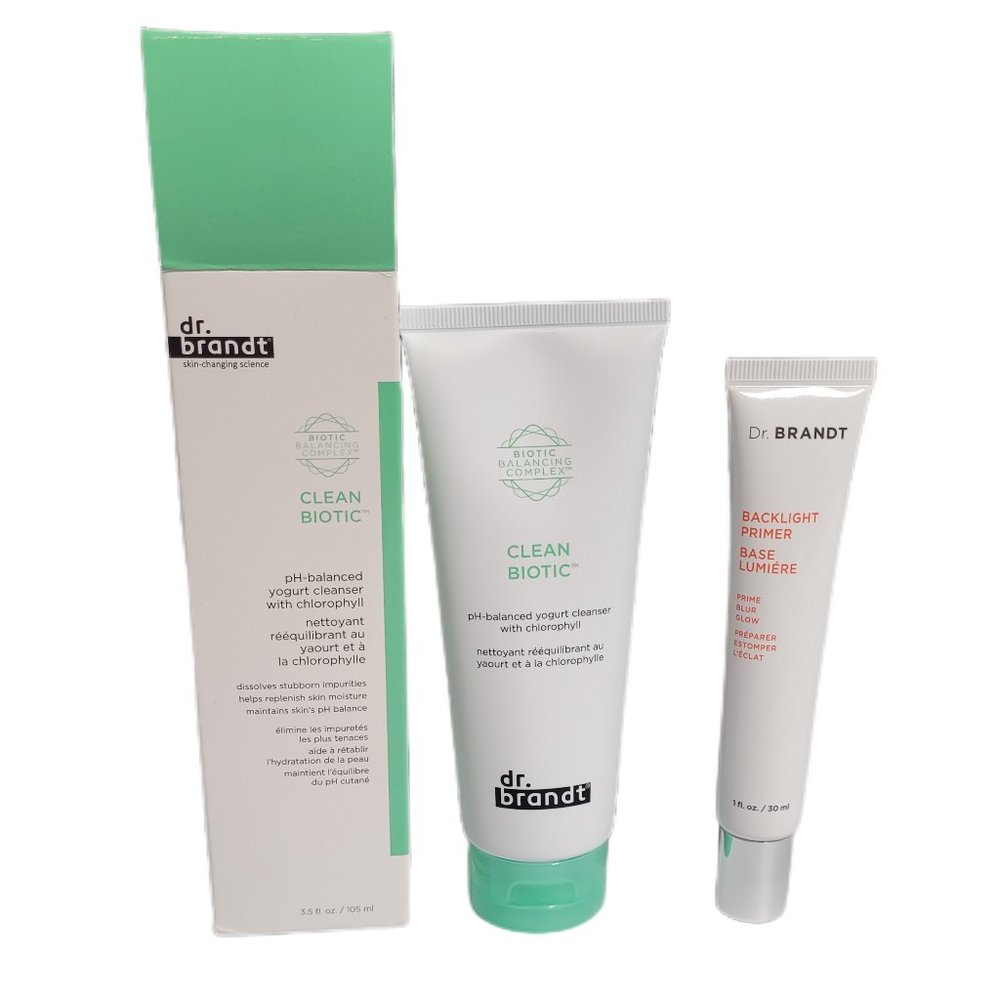Dr. Brandt Backlight Primer & Clean Biotic Yogurt ph-balanced Cleanser Full Size